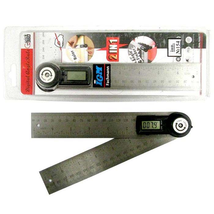 Кутомір цифровий FDU 003020 призначений для вимірювання контактним методом кутів між будь якими двома площинами