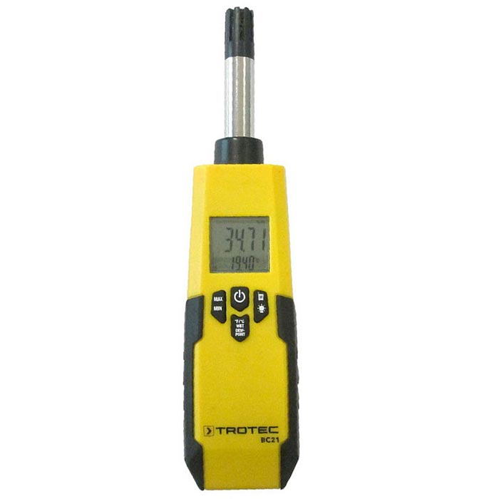 Термогігрометр цифровий Trotec BC21 призначений для вимірювання температури повітря та вологості